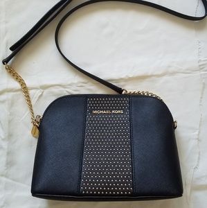 Michael Kors Dome Crossbody Black Studded Bag